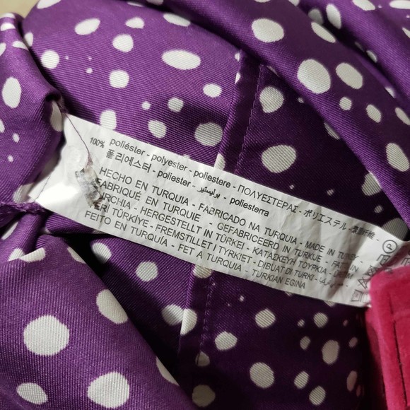 Zara women's size Small Purple and White Polkadot Long Sleeve Blouse - Picture 7 of 8